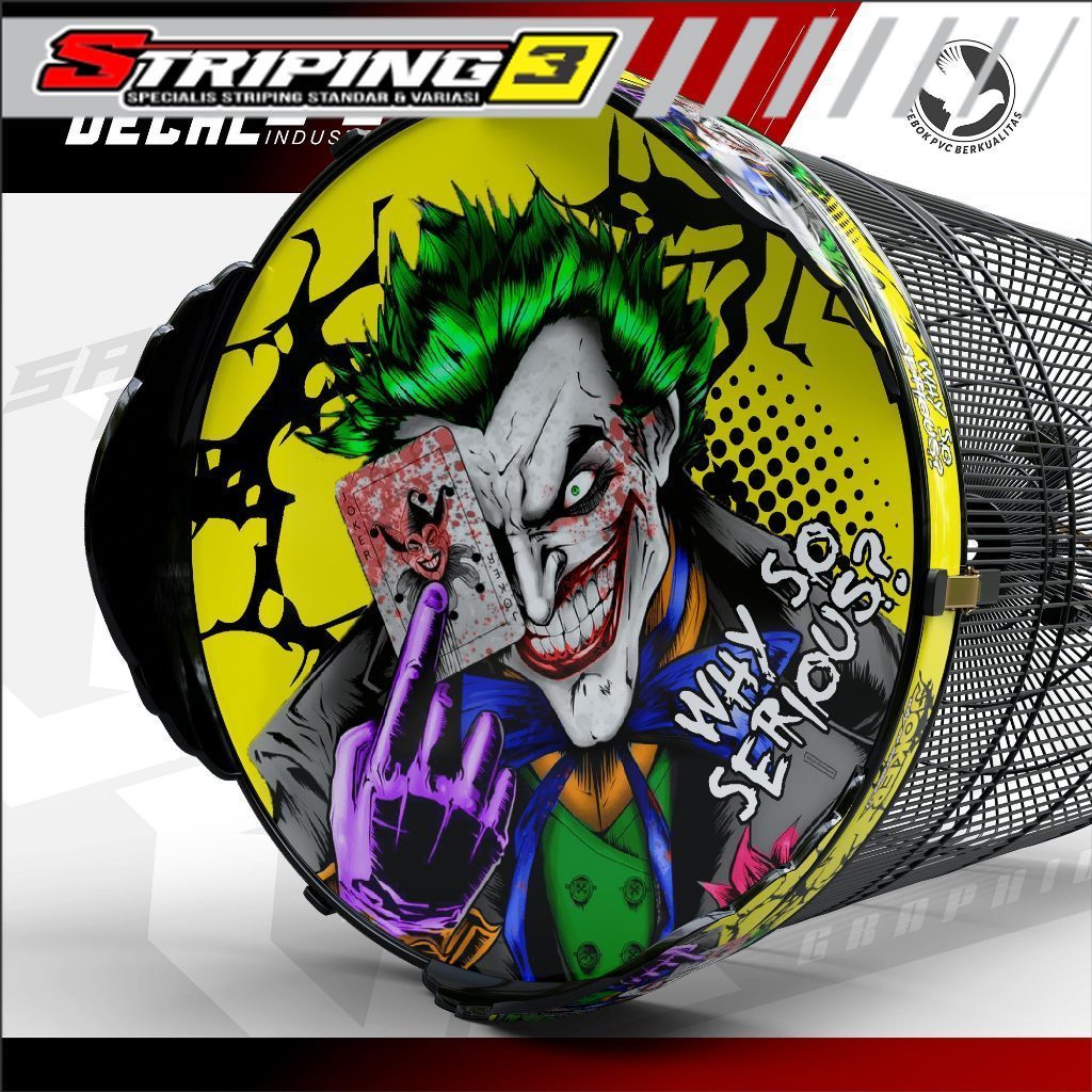 Stiker Sangkar Murai Variasi Joker Kartu Decal Kandang Burung