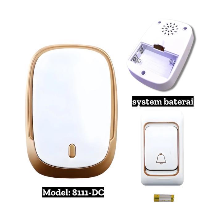 BEL RUMAH TANPA KABEL / BEl RUMAH WIRELESS / DOOR BELL PINTU 1 RECIVER - 8111-DC