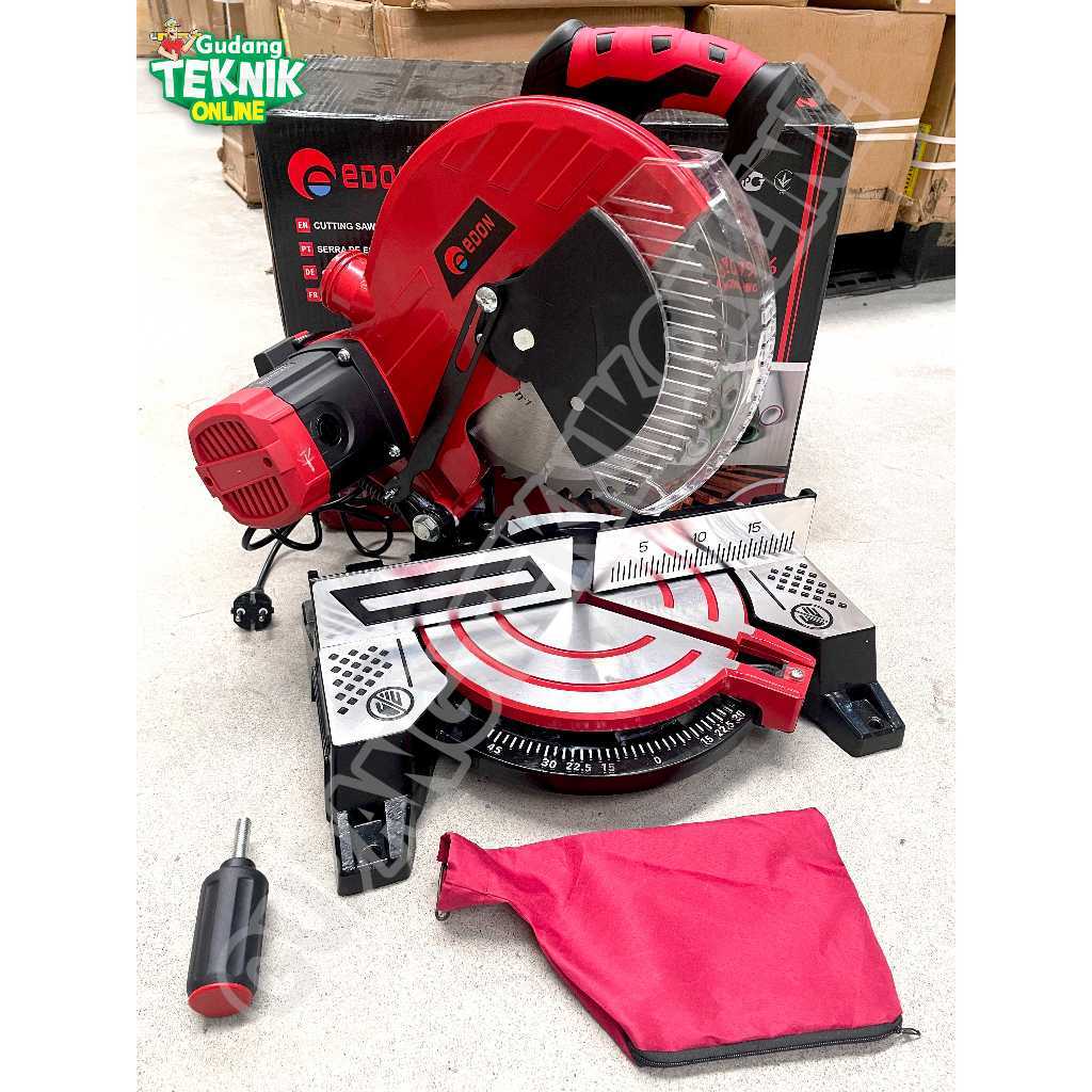 PROMO EDON Mitter Saw 10" EDON MS-92552A ED-HZ91553 SLIDING / Mesin Mittersaw Miter Saw Potong Alumi