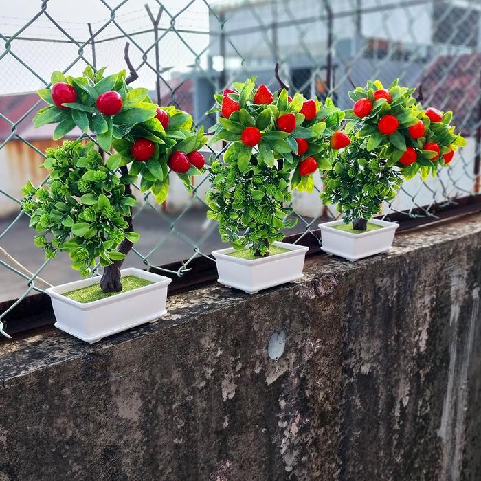 UNICO / COD / Tanaman Buah Pajangan Dekorasi Rumah Tanaman Hias Plastik Import / Tanaman Buah Plasti
