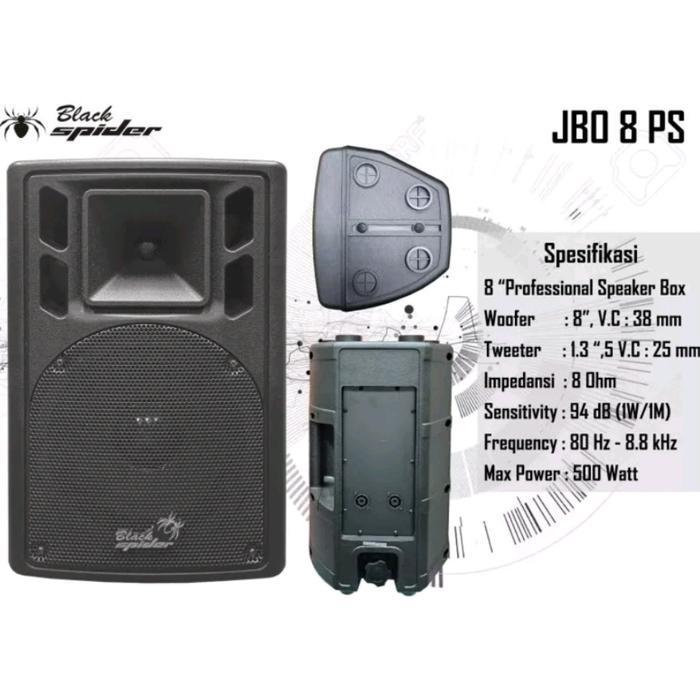 Speaker Blackspider 8 inch JBO8 Jbo 8 Original 500 watt Subwoofer