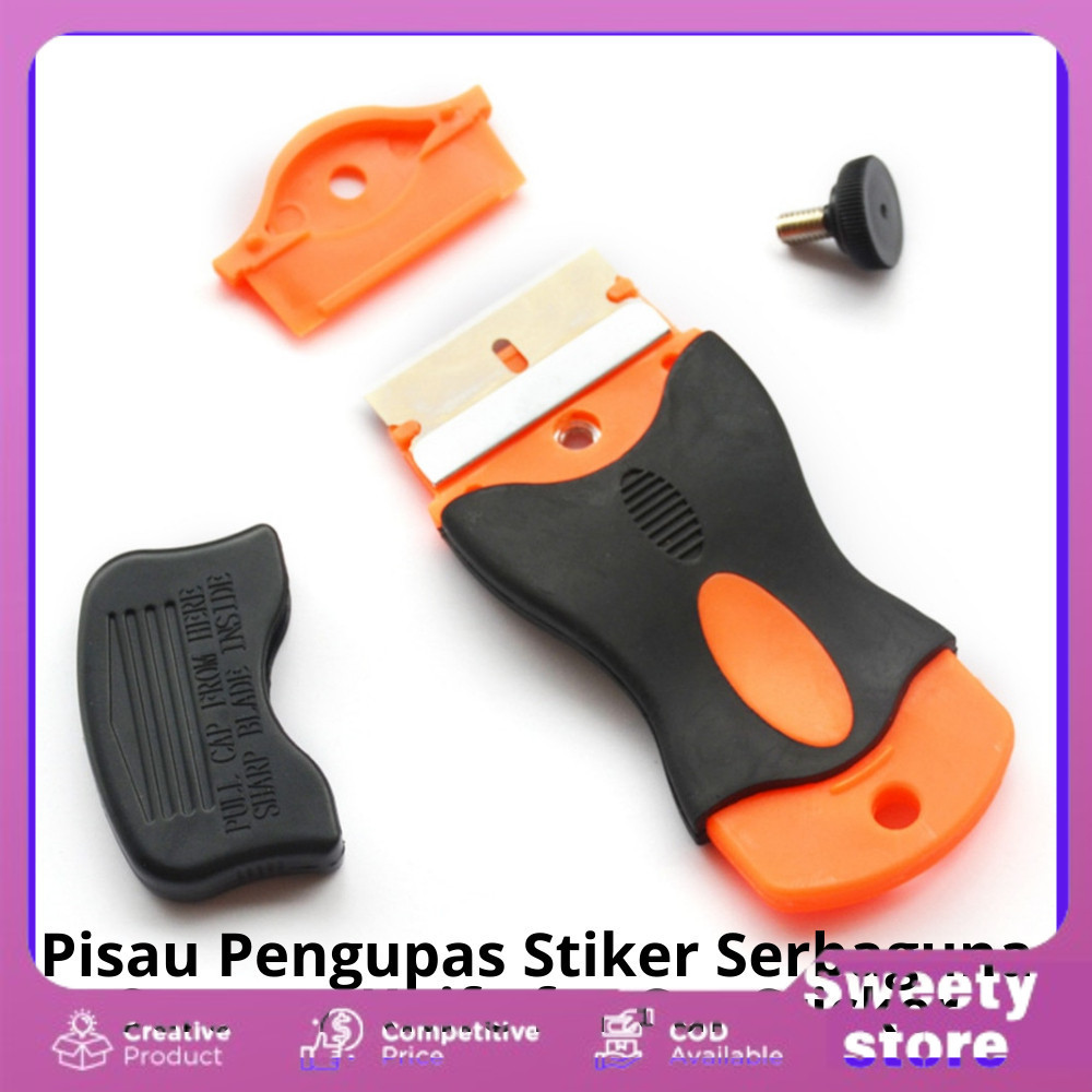 Cutter scapper pembersih pengikis sisa lem polarizer alat bantu pasang polarizer Pengupas Stiker