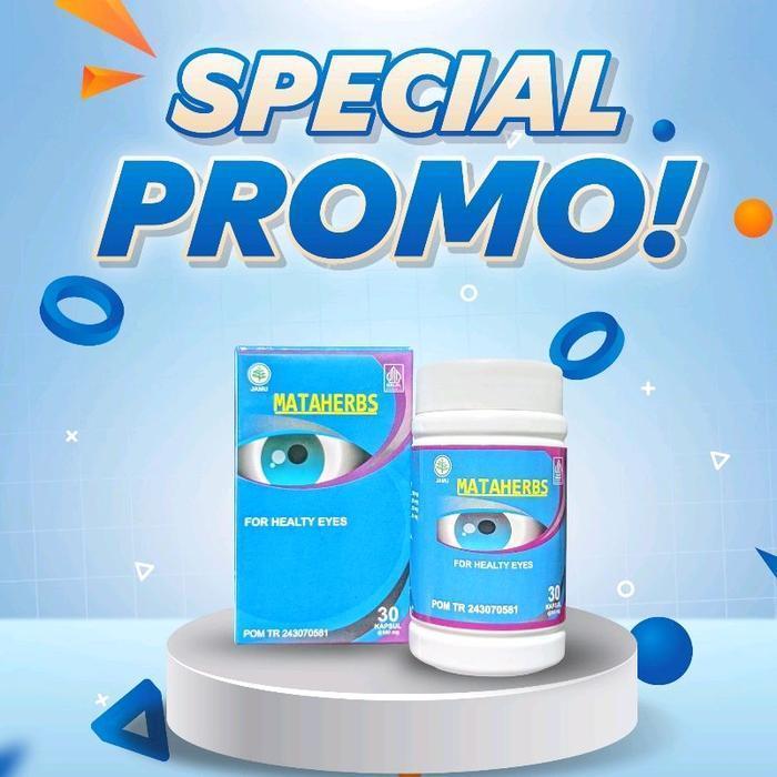 Mataherbs - Kapsul Herbal untuk Kesehatan Mata Katarak Pterygium Glukoma dan Mata Minus 30 Kapsul 50