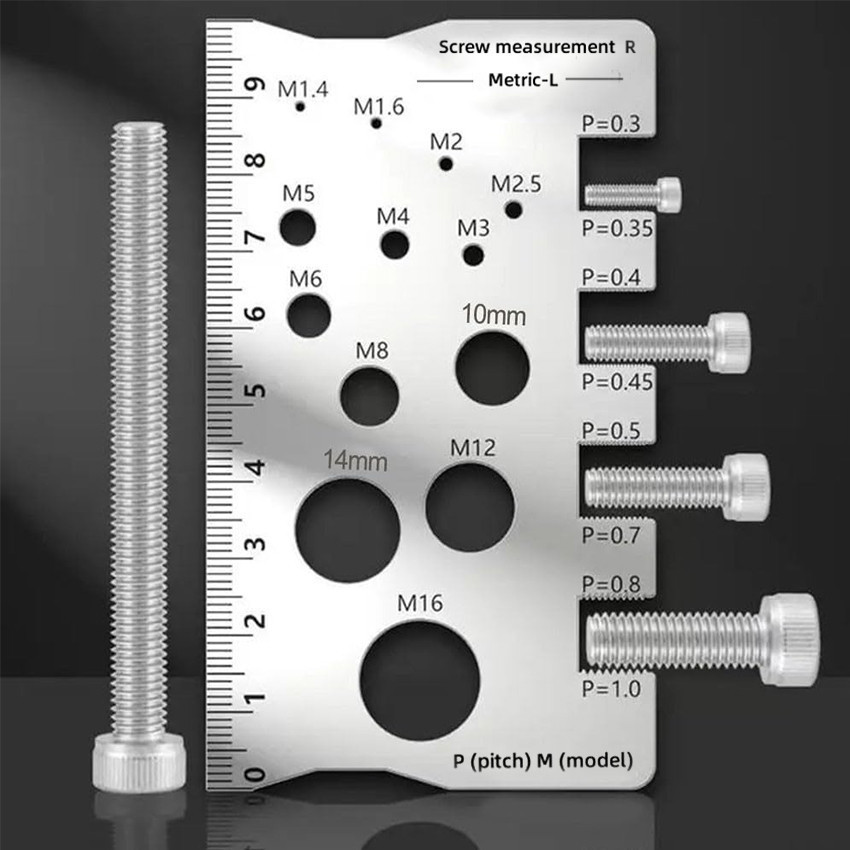 lat Ukur Baut Mur Mata Bor – Stainless Steel 304, Presisi 1-10mm, Tahan Aus