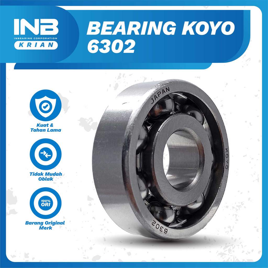 Laker Bearing 6302 KOYO Bearing Gearbox Beat Karbu Gardan Beat As Roda Vario Karbu Original KOYO INB