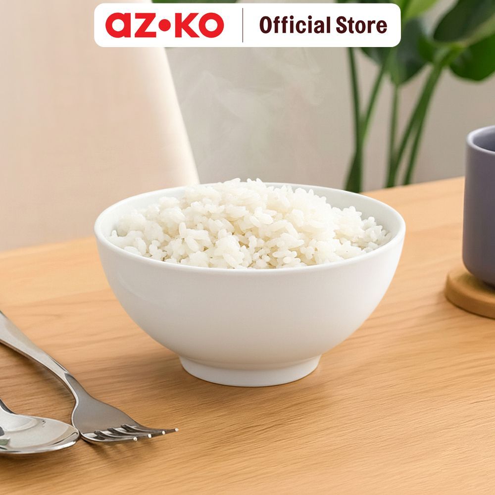 AZKO Krischef 11.5 cm Mangkuk Nasi - Ivory Mangkok Makanan Food Grade Wadah Hidangan Serving Bowl Pe