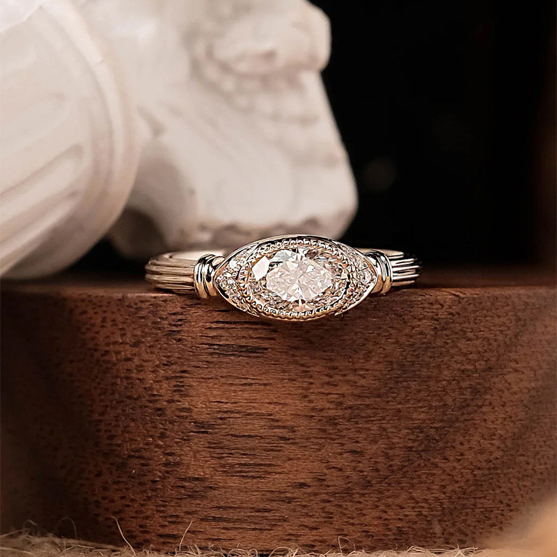 Cincin Vintage Kolom Romawi Terlaris Baru Berkualitas Tinggi