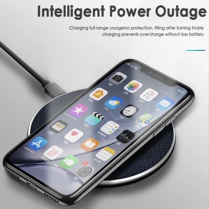 Wireless Charger Qi 10W Fast Charging Pad Slim 5W 7.5W 10W Pengisi Daya Nirkabel Universal iPhone An