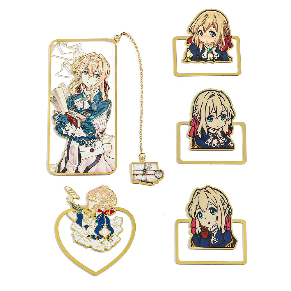 Anime Violet Evergarden Figure Creative Bookmark for Book Lover Gifts Novel Fans Collection Books Cl