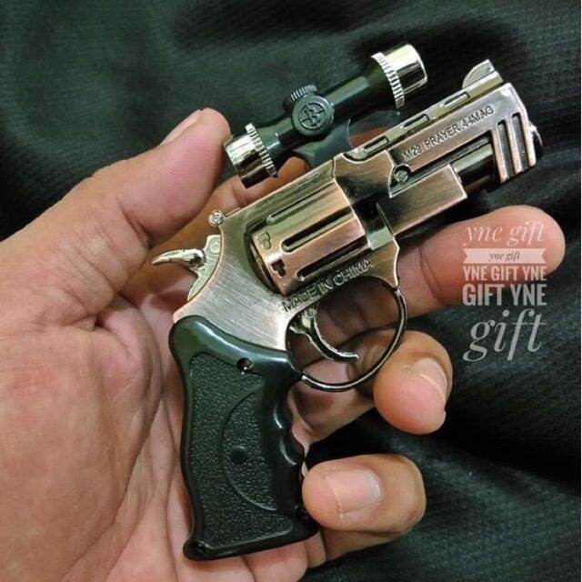 new Gratis Ongkir  0Korek Api Gas Bara Pistol Revolver Laser Mini Korek Pistol Laser Mini