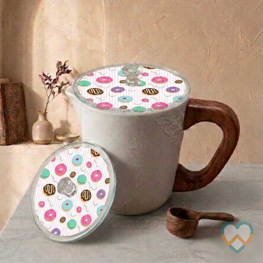 Akrilik Custom Tutup Gelas Mug Motif Kawaii  Bahan Acrylic Bebas Request Custom ~~ Love Custom