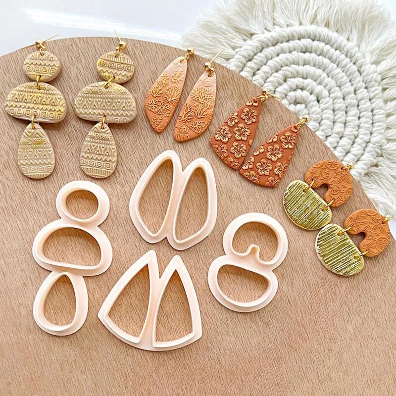 BASIC Polymer Clay Cutters Clay Geometric Figure Shape Earring Cutters for Jewelry Making Cutter Set