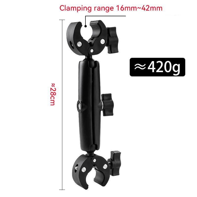 Klip Ganda Kamera, Penjepit Kamera Model Crab untuk Stang Sepeda Motor dan Sepeda, untuk GoPro Insta