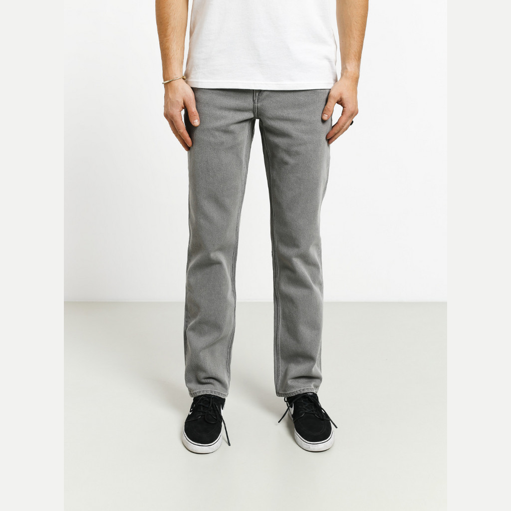 Volcom Celana Panjang Jeans Pria MLD Solver S3 19 DZG Original Daze Grey Modern Straight Bahan Denim