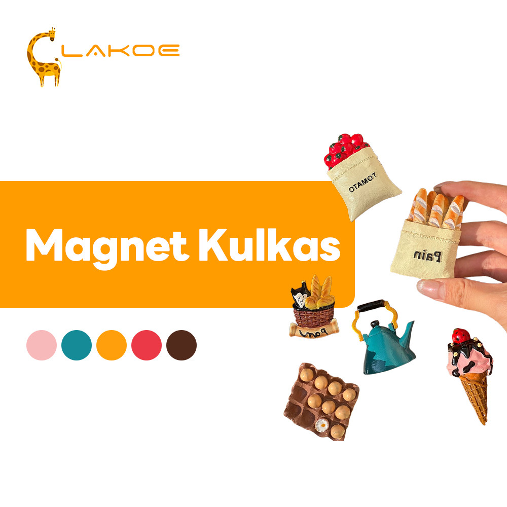LAKOEOFFICIALMAL Magnet Tempelan Kulkas Bentuk Makanan Sticker Magnet Kulkas Lucu  Makanan Magnet Ku