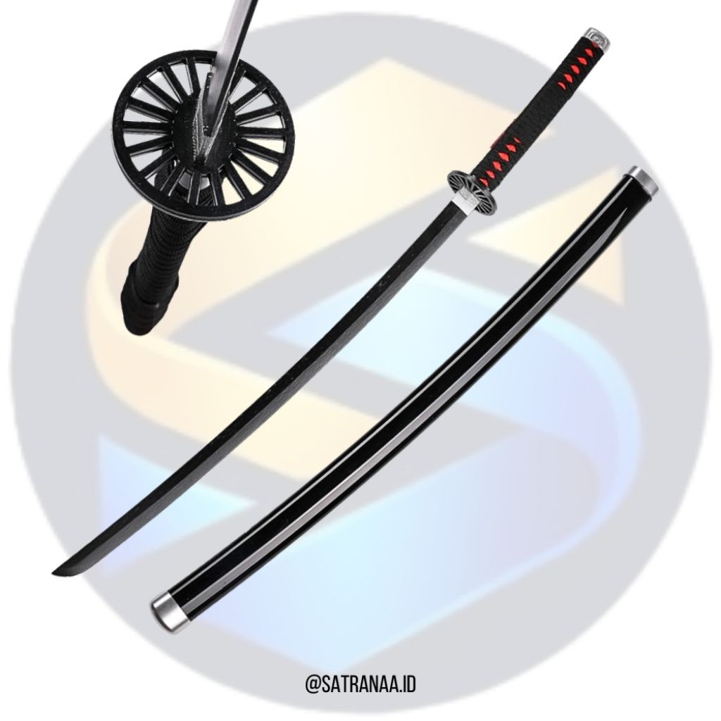 Salstore Sword Koleksi Katana Samurai Mini Hitam Elegant + Sarung | Replika Katana Jepang Dekorasi K