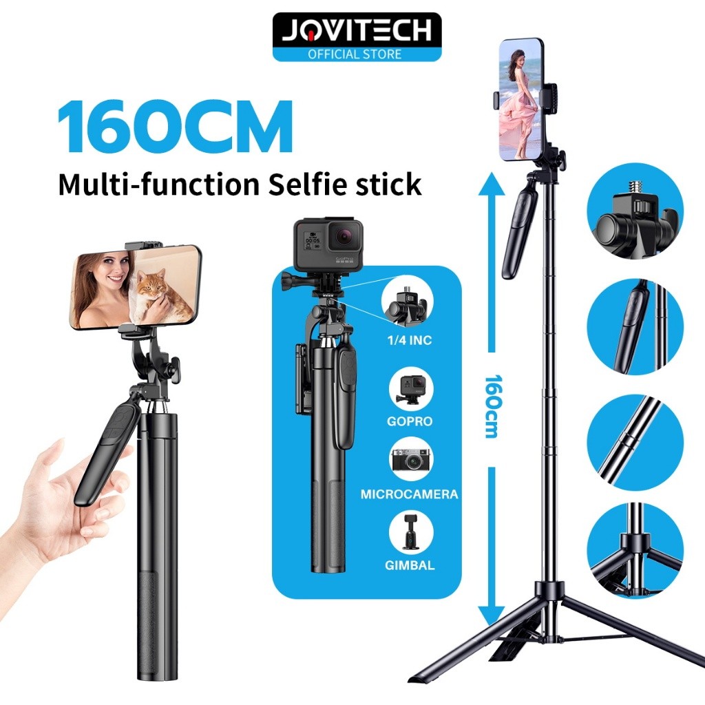 (Gajah_Duduk) Jovitech A36 Tongsis Bluetooth Selfie Stick Tripod 160cm With Remote - TR05