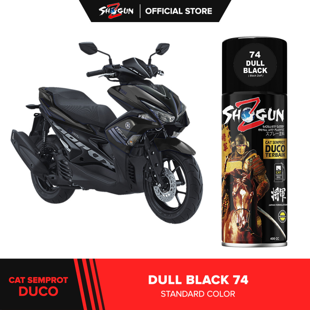 Cat Semprot Motor Shogun Z Paint Dull Black 74 -  Warna Hitam Dop / Doff Motor PCX