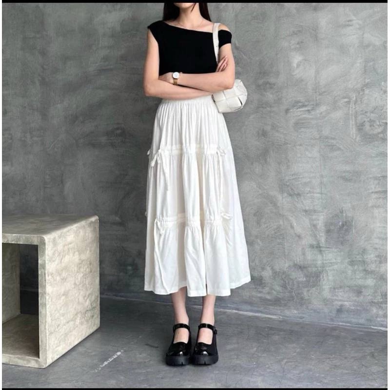 Rok JASMINE Coquette / Rok Wanita Pita Serut / Rok Coquette/Rok Serut Wanita