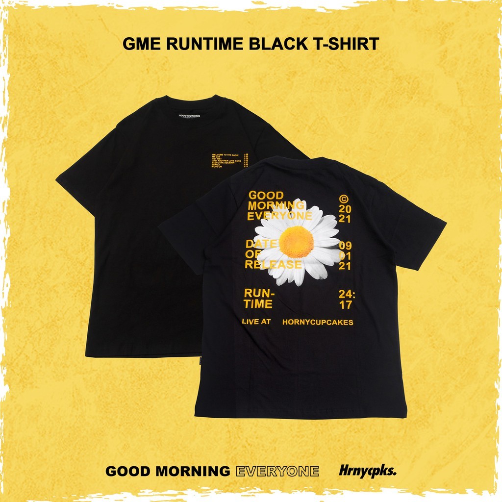 Hornycupcakes X Gme - Runtime Black T-shirt