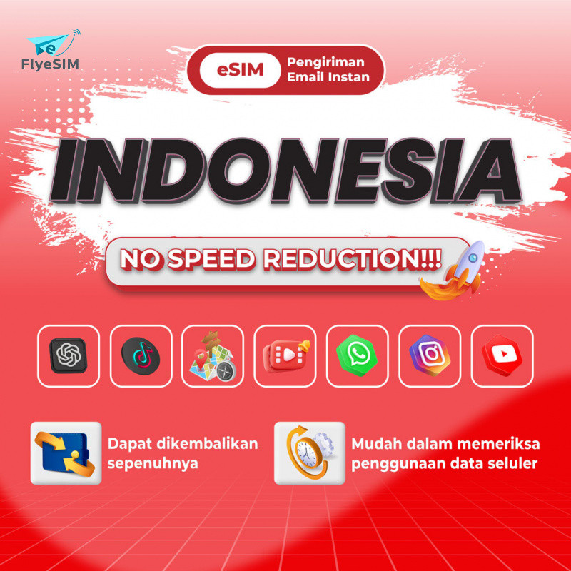 eSIM Telkomsel Roaming Indonesia Data 10-30Hari |TKTK Solusi IMEI Blokir | IOS Inter