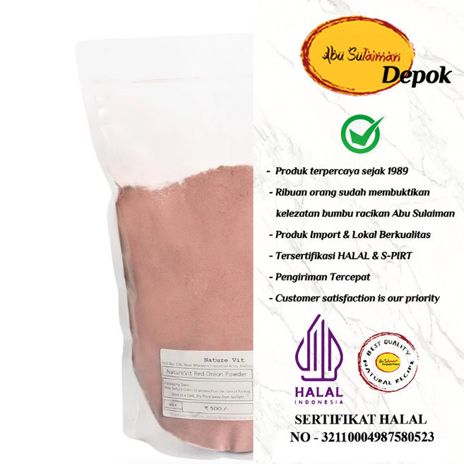 Red Onion Powder / Bawang Merah Bubuk / Shallot 1KG Murni Halal Import Abu Sulaiman