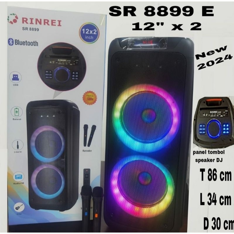 SPEAKER BLUETOOTH RINREI 12INCH RINREI SR 8899