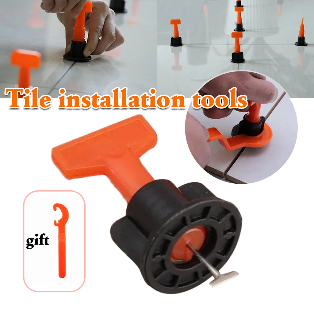 45PCS/Bag Alat Perata Keramik Tile Leveling System Alat Pasang Ubin Tahan Aus Dapat Digunakan Ulang 
