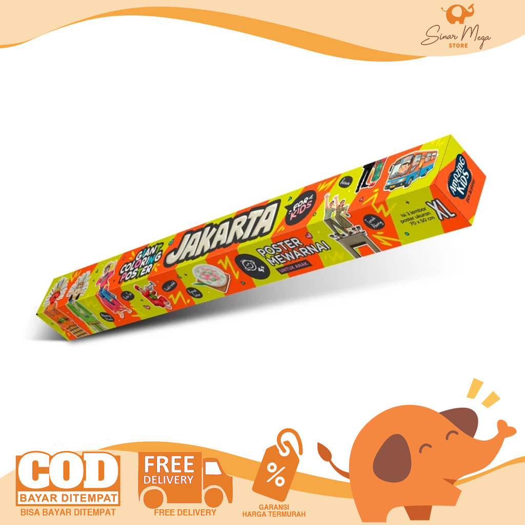 AMAZING Giant Coloring Poster Seri Jakarta | Poster Mewarnai Jumbo