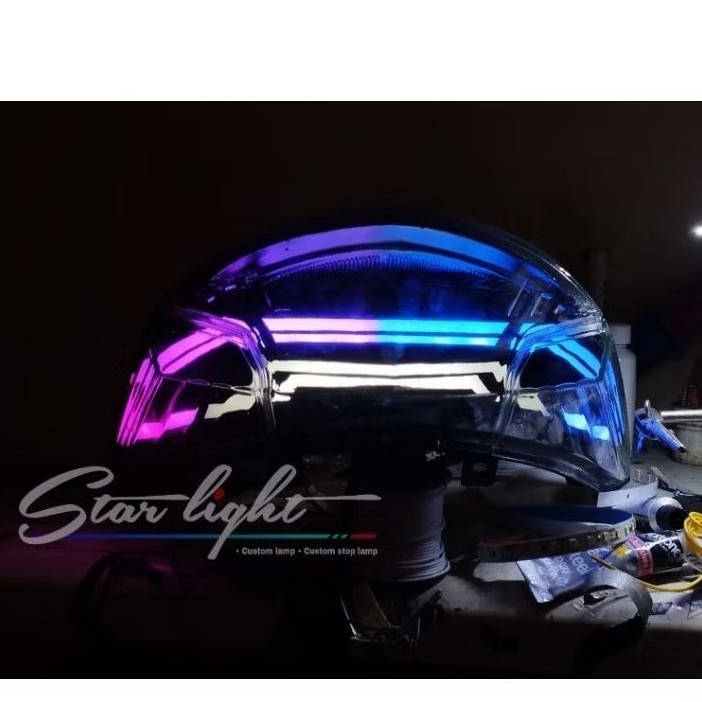 Custom Stoplamp Vario 110 Fi Lazy Merah Putih