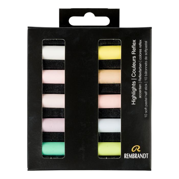 Rembrandt Soft Pastels Set Highlights - 10 Half Pastels