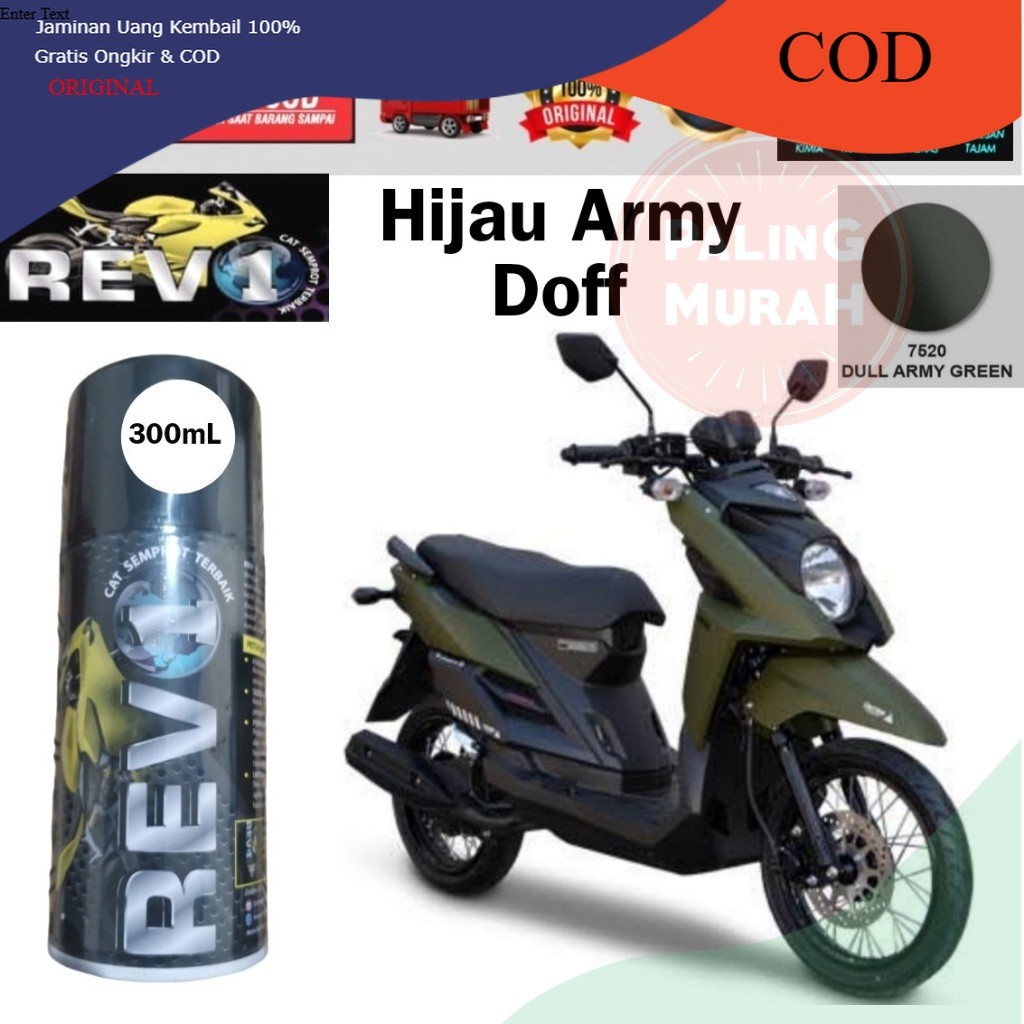 CAT SEMPROT JEPANG Pilok REVO REV1 Hijau Army Green Doff hijau DOff 7520 300mL Emulsion