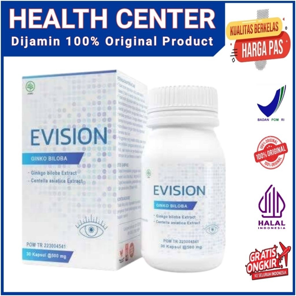 EVISION KAPSUL VITAMIN MATA ORIGINAL OFFICIAL STORE MATA BURAM MINUS RABUN KATARAK SILINDER BERLEMAK