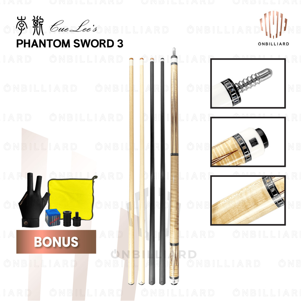CUELEE'S LS-B04 PHANTOM SWORD 3 Stick Billiard Cuelees Cue BUTT ONLY