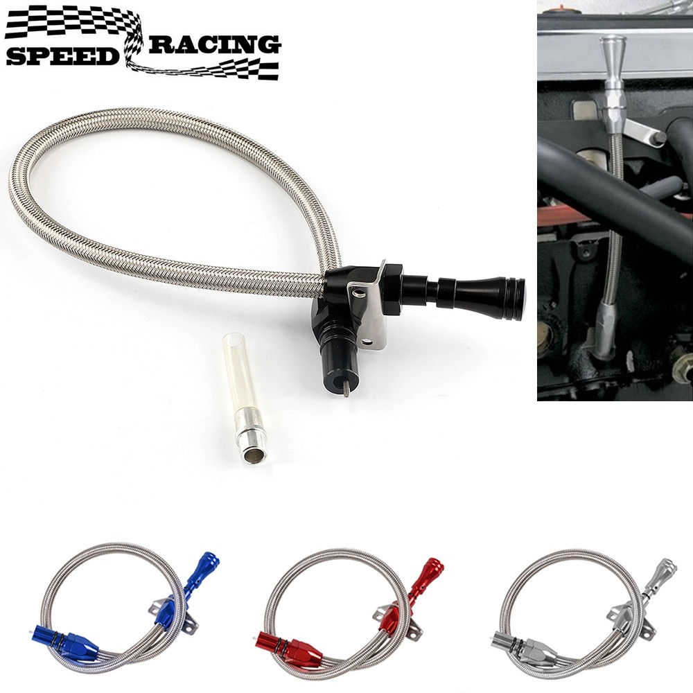 530 mm Flexible Stainless Transmission pstick For GM Chevy TH-400 TH-350 Turbo SBC BBC 350 400