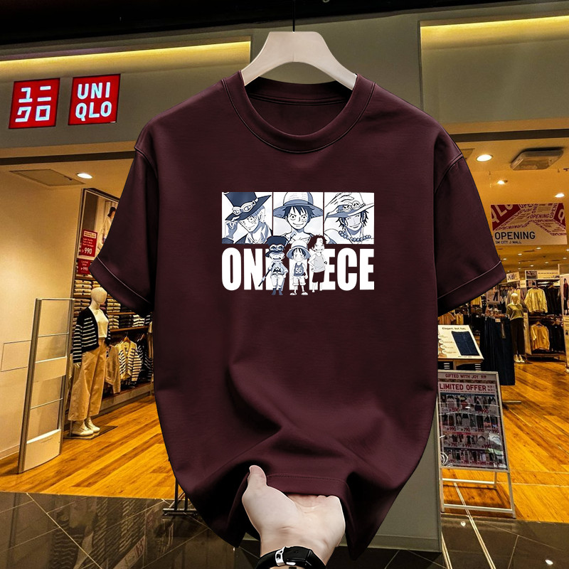 Uniqlo UT One Piece Kaos Pria Wanita Luffy Anime Jepang Oversize Katun Premium Kaos Distro Casual Ha