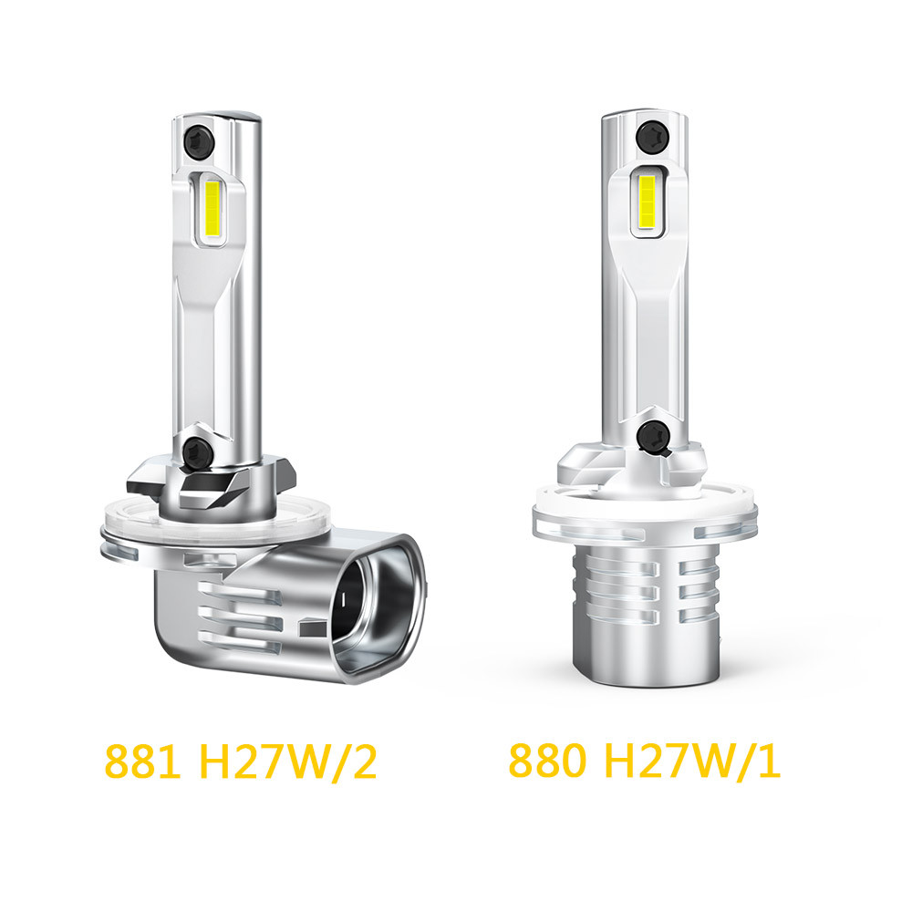AUXITO 2 Buah Lampu Kabut LED 881 H27 Canbus 6500K Putih Mobil H27W/2 880 H27W/1 Lampu Kabut DRL Tah