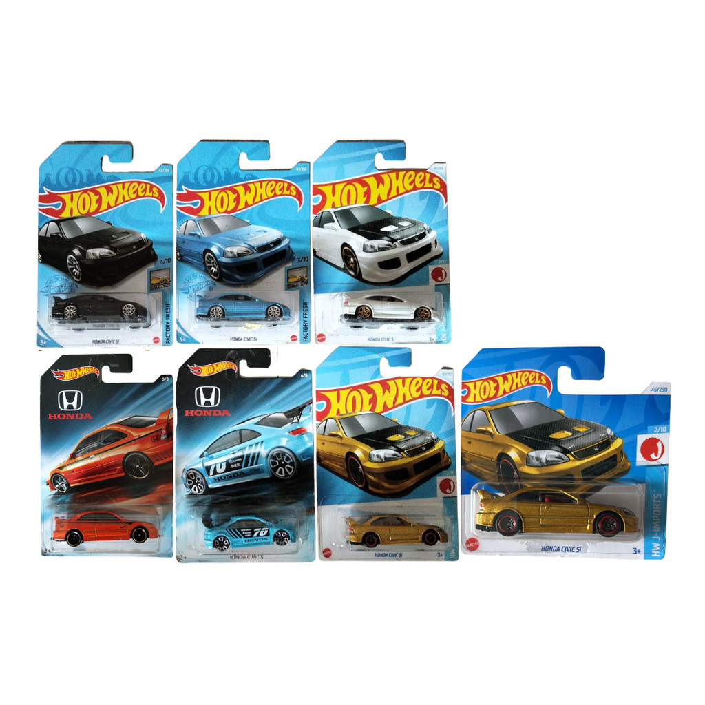 Hotwheels Reguler Honda Civic SI Ferio Black, Blue, White, Gold, Hot Ones, Orange SNI ORIGINAL MATTE
