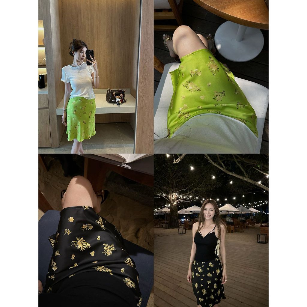 MODISOK Skirt / Rok Midi Wanita / Floral Skirt