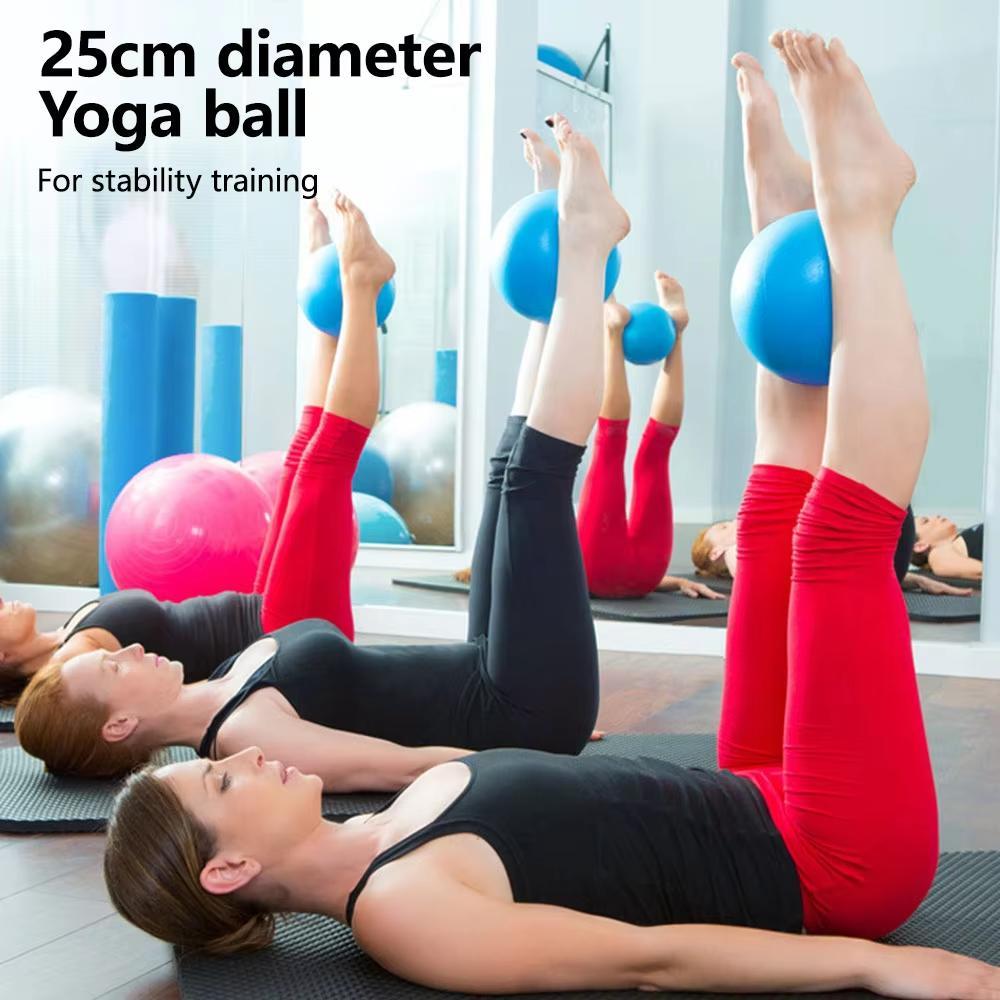 COD Bola Olahraga Yoga Pilates Senam Kegel Ibu Hamil Bumil Gym Ball Besar ukuran 25 cm Warna Hitam D
