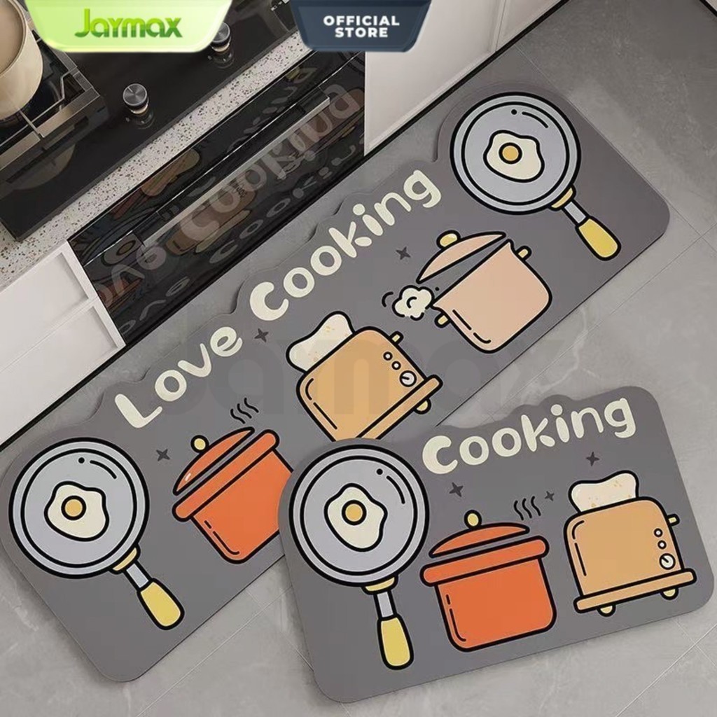 MR MAT Keset Dapur Diatomite Original 2in1 Anti Slip Kitchen Floor Mat Set 40x60cm & 40x120cm