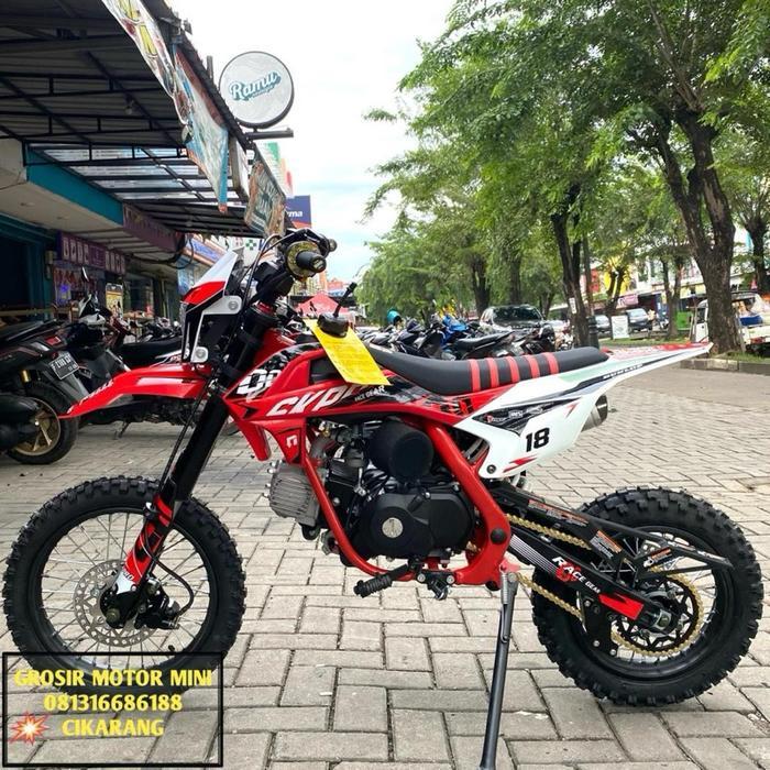 MOTOR MINI TRAIL 110CC SK PRO MANUAL 4SPEED MESIN 4TAK MANUAL / MATIC READY - Merah Matic