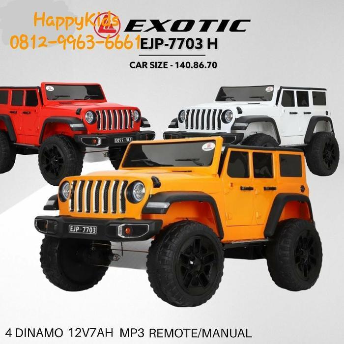Mainan anak mobil aki JEEP WRANGLER - Orange
