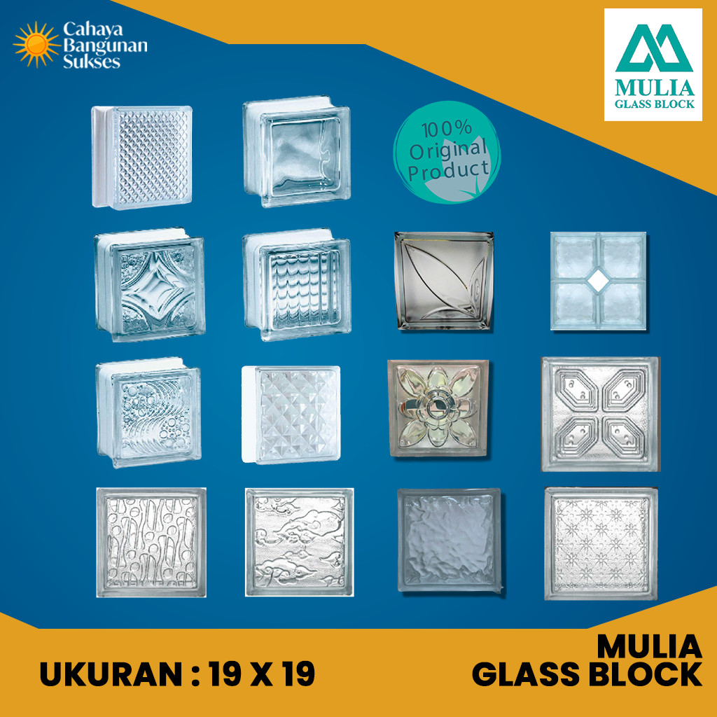 GLASS BLOCK MULIA BARU SEMUA MOTIF