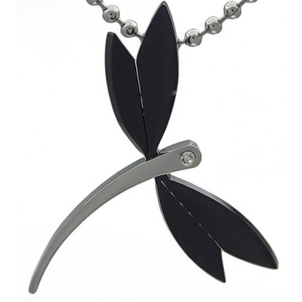 Kalung Animalia Dragonfly original liontin steel titanium anti karat