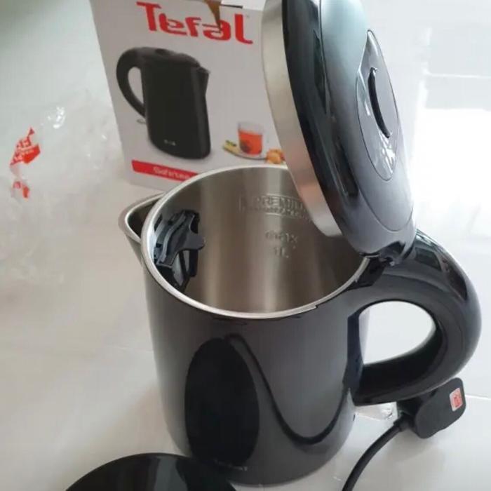 Tefal Electric Kettle 1L Stainless Steel Dual Heat Barrier cordless