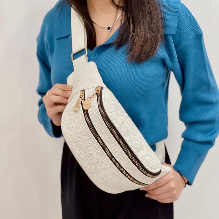 ALZIO - tas papirut pinggang wanita pria bumbag - ALZIO WAISTBAG RAINER - BLACK