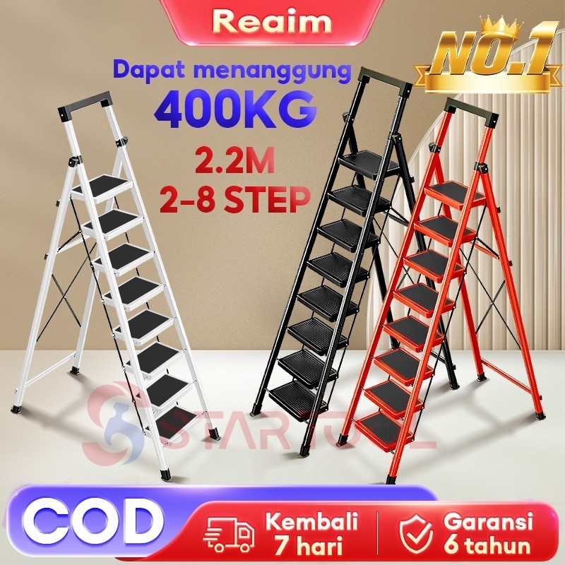 MeeTeu Reaim Tangga Tangga Lipat Multifungsi Lipat Tangga Besi  Household Ladder Tangga Rumah Tangga
