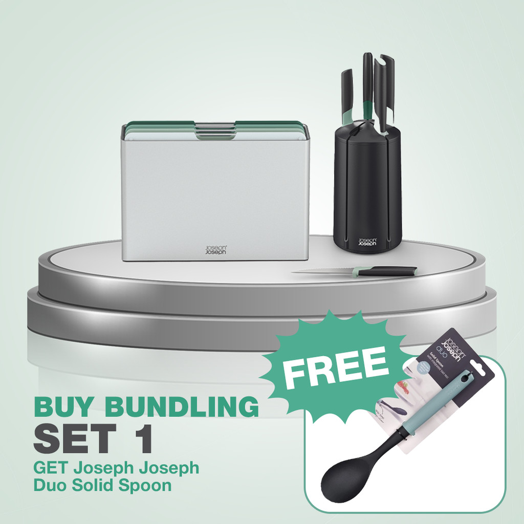 Joseph Joseph Christmas Set 1 / Set Pisau, Talenan, dan Spatula