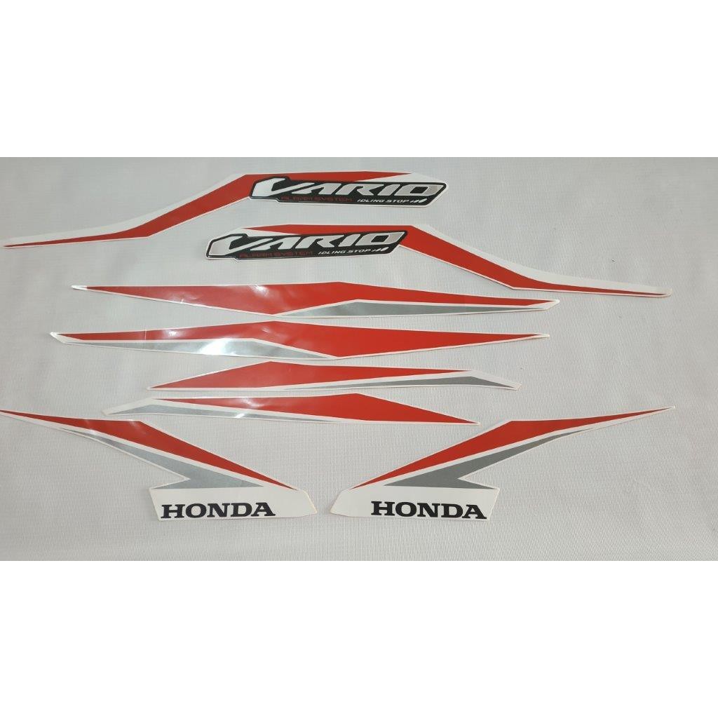 STIKER STRIPING VARIO 125 2018 PUTIH MERAH